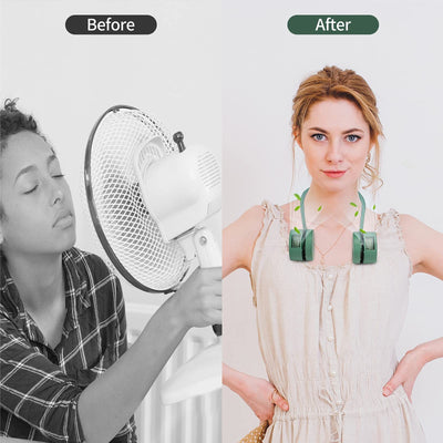 Hanging Neck Fan Leaf Less Small Fan USB Portable Storage Lazy Aromatherapy Neck Hanging Neck Electric Fan