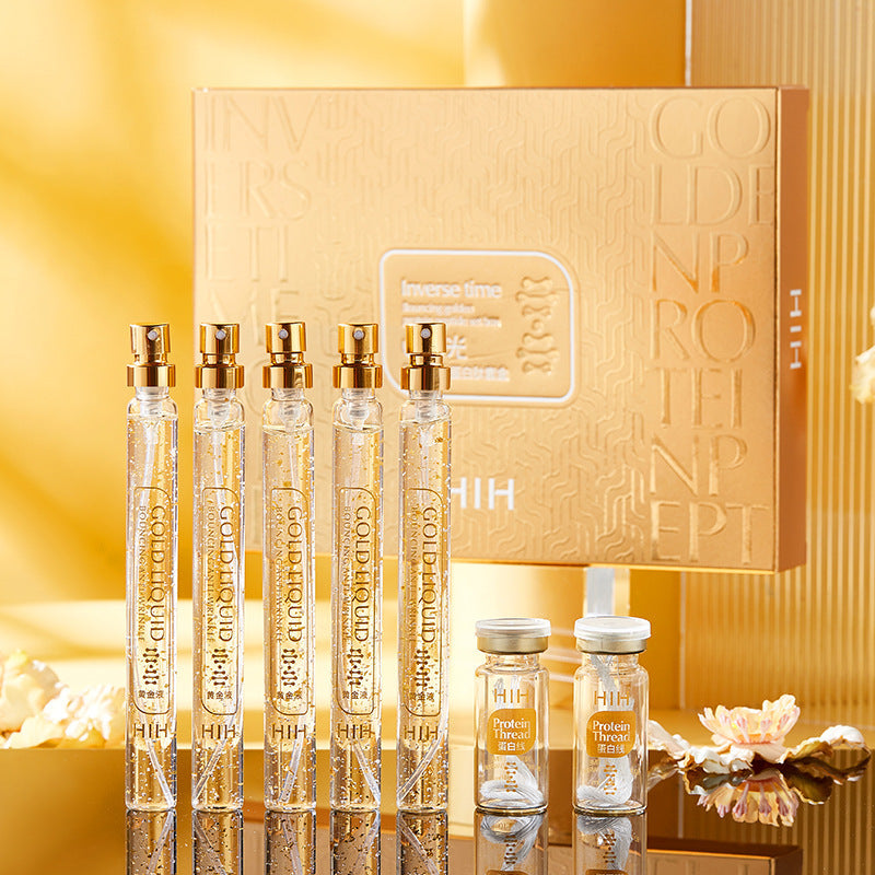 Gold Protein Peptide Kit Beauty Salon Skin Care Product Set Gold Thread Carving Liquid